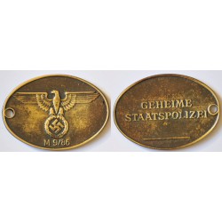 Piastrina riconoscimento della Gestapo