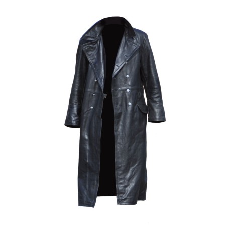 SS officer leather coat