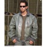 Deutsche Fliegerjacke aus grauem Leder