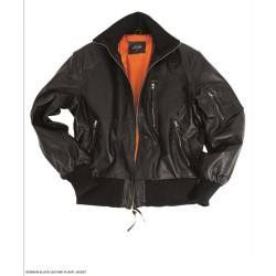 Veste de vol en cuir noir allemand