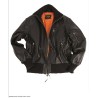 Veste de vol en cuir noir allemand