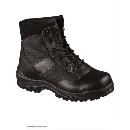 Black security low boots