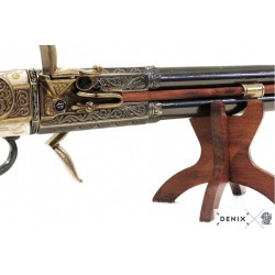 Pistola volteada dos cañones, R.U. 1750
