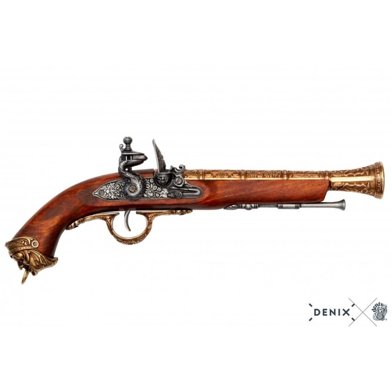 Pistolet de pirate à silex, Italie 18ème. c. Pistolet de pirate à silex, Italie 18ème. c.