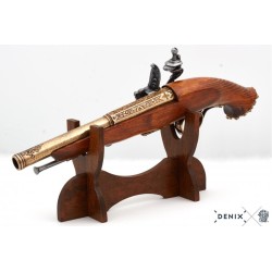 Flintlock pirate pistol, 18th. c.