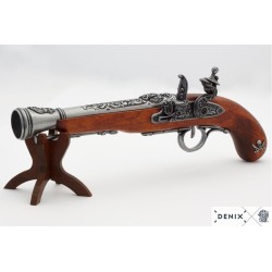 Flintlock pirate pistol, 18th. c.
