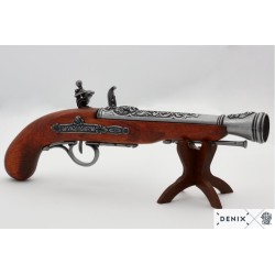 Flintlock pirate pistol, 18th. c.