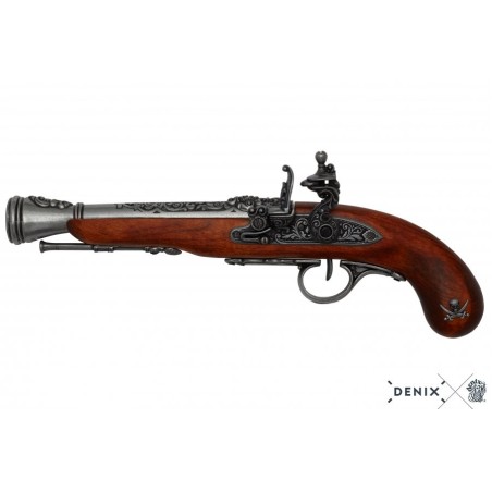 Flintlock pirate pistol, 18th. c.