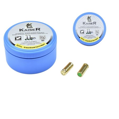 CARTUCHOS EN BLANCO KAISER DE 8MM