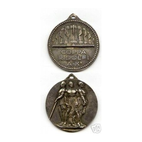 Medaglia celebrativa per il Calcio Fascista Coppa Ridolfi 1932 A. X.