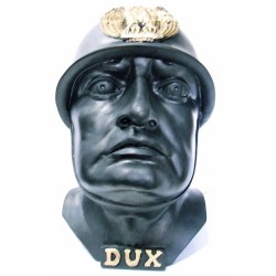 BUSTO RIPRESO DA ORIGINALE CM 40 NERO DETTAGLI ORO