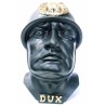BUSTO RIPRESO DA ORIGINALE CM 40 NERO DETTAGLI ORO