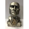 Busto pelato argento con dettagli oro cm 12