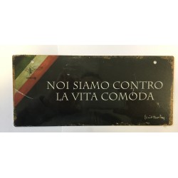Targa in latta effetto vintage cm 11x25