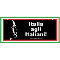 Targa in alluminio cm 25 x 11