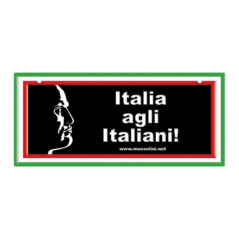 Targa in alluminio cm 25 x 11