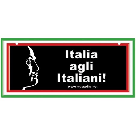Targa in alluminio cm 25 x 11