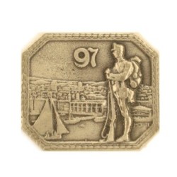 Distintivo del 97 Reggimento imperiale di fanteria.  Dimensioni: 40X34 mm
