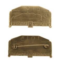 Distintivo Belgrado 3 Armee. Kappen commemorativo della cattura di Belgrado 1915. Dimensione 57x30 mm