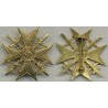 War Merit Gold cross with swords of the war in Spain.