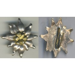 Gebirgsjaeger Officeraposs Metal Cap Edelweiss