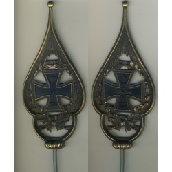 Pole top with iron cross