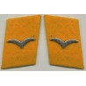 Luftwaffe Flight Private sniper collar tabs on golden yellow backing