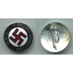 Political propaganda enamelled badge DVG Westmark LOTHR 22mm