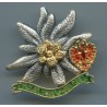 Tiroler Kaiserjger Reg Badge.Dimensions: 39x39 mm Finish: Silver and antiqued with gilded details