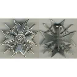 Croce al merito di guerra con spade per la guerra di Spagna. Argento