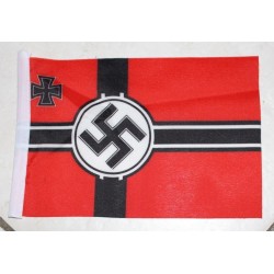  mit Stab und Metallsockel und Flagge der Leinwand 21 x 14 cm