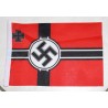  mit Stab und Metallsockel und Flagge der Leinwand 21 x 14 cm
