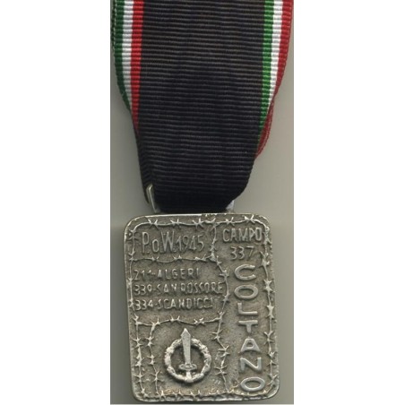 Medaglia reducistica dedicata agli ex internati del famigerato campo di prigionia di Coltano