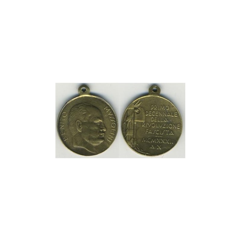 Medaglia celebrativa del primo decennale della rivoluzione fascista Medaglia celebrativa del primo decennale della rivoluzione fascista