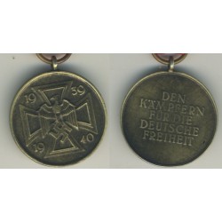 Kriegsdenkmünze 1939-40 - Den Kämpfern für die Deutsche Freiheit
