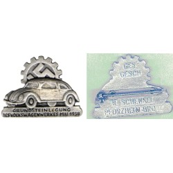 Gedenk Abzeichen für die Geburt des Volkswagen Werks im 1938