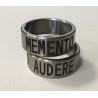 Anello in acciaio anallergico con incisione a laser memento audere semper euro 10. Misure 19mm 20mm 22mm 26mm 30mm 32mm 34mm