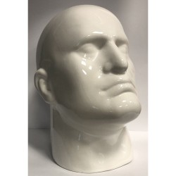 Bust in glossy white ceramic