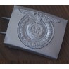 SS EM silver buckle of coined aluminum