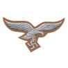 Officer breast tropical eagle insignia. Embroidered on khaki cotton  fabric.