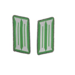 Schutzpolizei M35 NCO collar tabs. Made in BeVo technology with metallized thread piping.