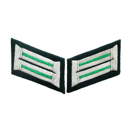 Heer officer of mountain troops collar tabs. Dark green background
