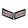 Heer armured troops officer collar tabs. Dark green background