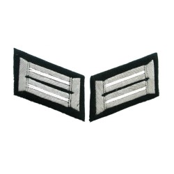 Heer officer collar tabs. Dark green background