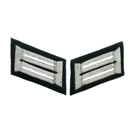 Heer officer collar tabs. Dark green background