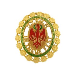 Badge of the 3rd Tiroler Kaiserjager. 24kt gold finish
