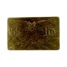 55th Infantry Division badge. Dimensions: 37x23 mm. Nickelplated and antiqued finish