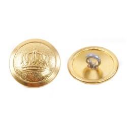Bottoni prussiani con corona  diametro 21 mm  ottone