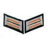 Mostrine da ufficiale dell esercito. Sfondo verde scuro